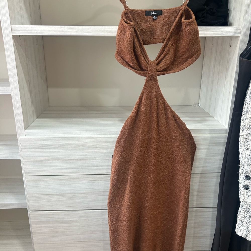 Lulu's Brown Knit Dress